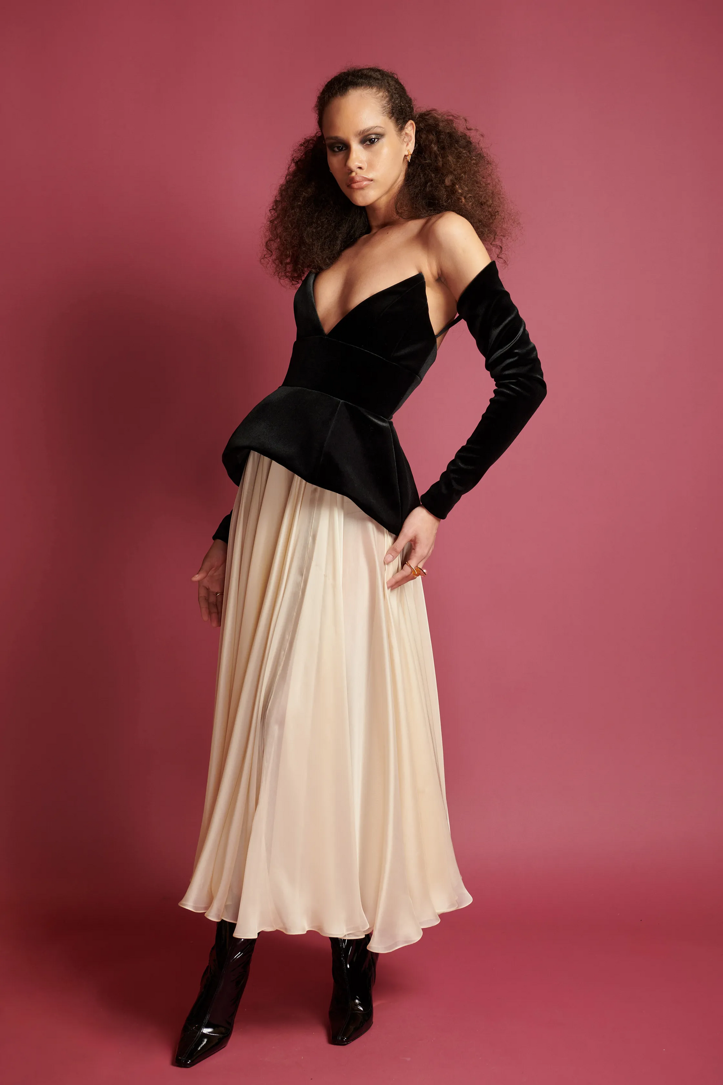 Velvet Strapless Top