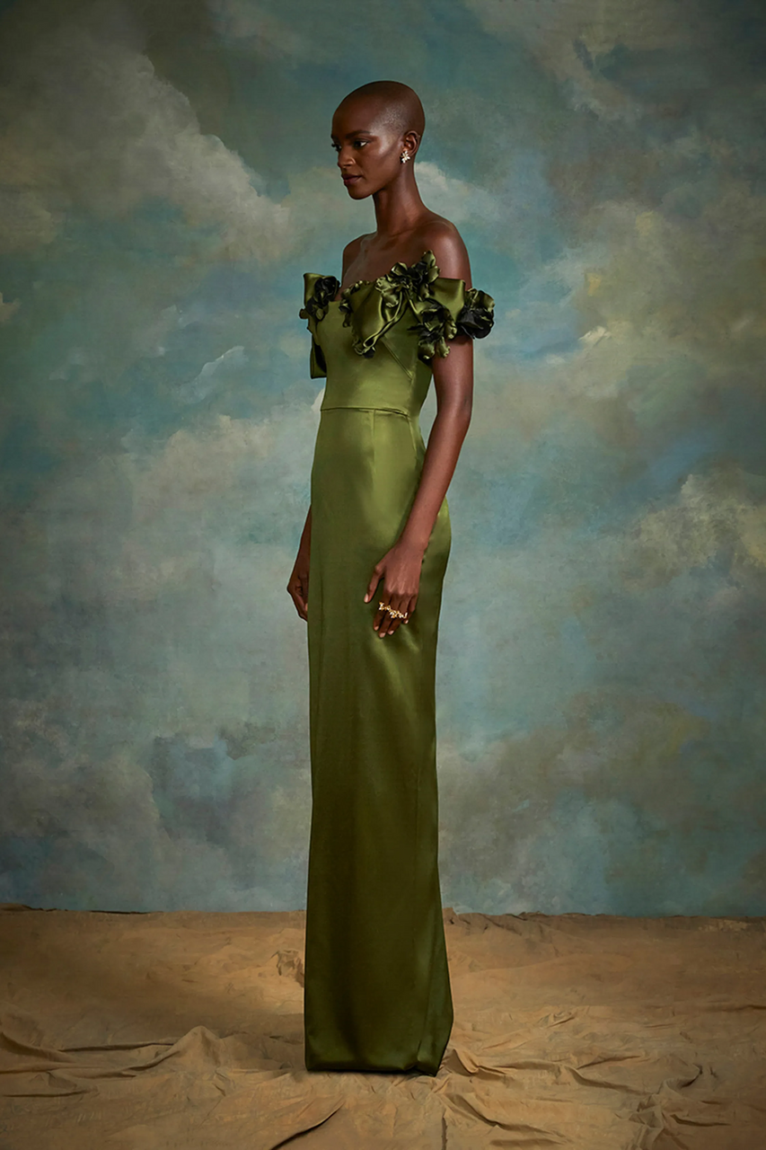 Stretch Satin Gown
