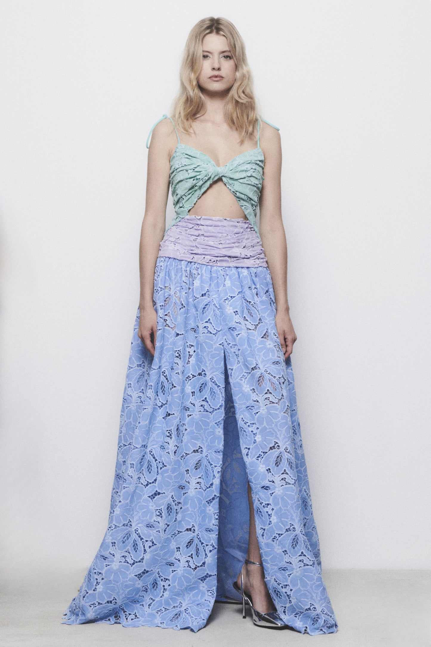 Tricolor Lace Dress