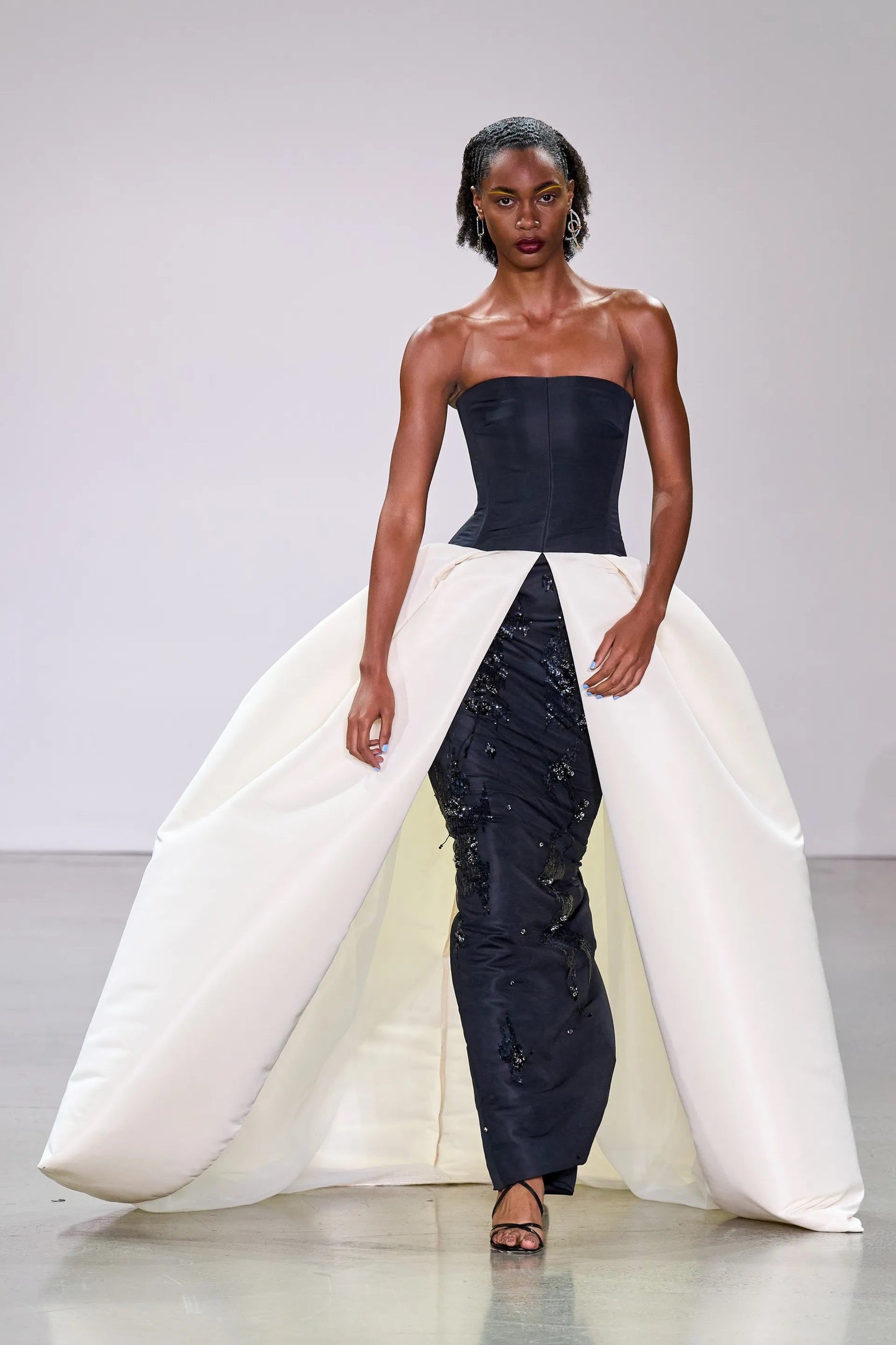Faille Color Blocked Gown