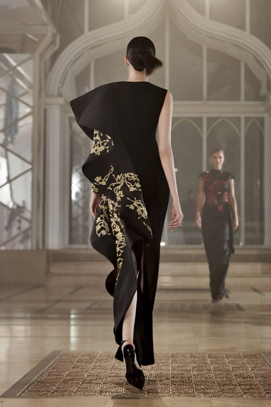 Sculpted Crepe Gown