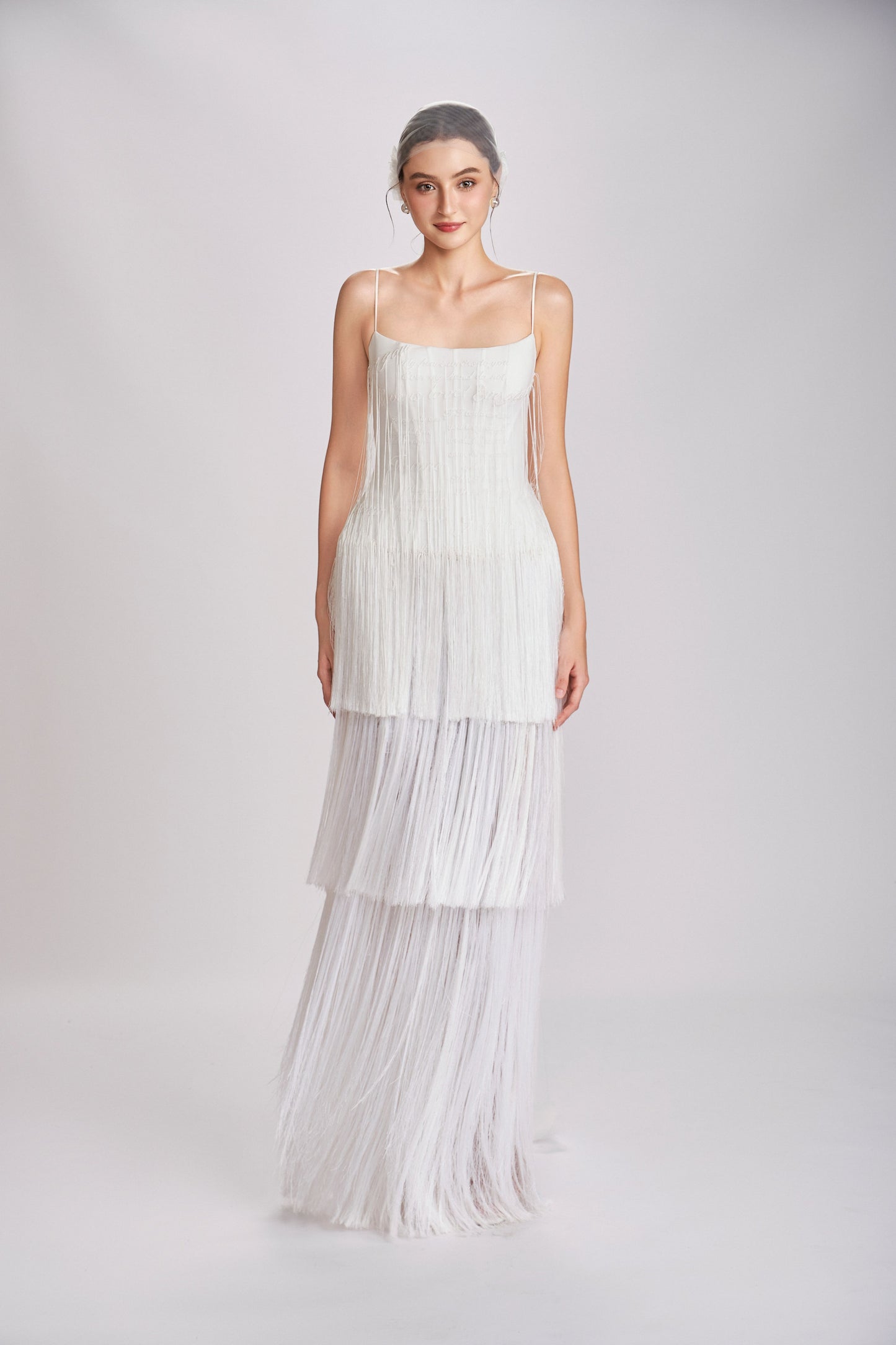 Fringe Poem Wedding Dress