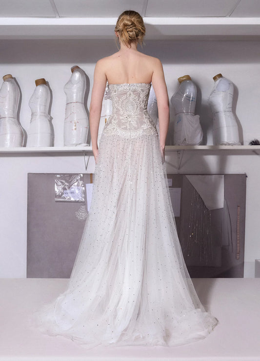 Strapless Lace Gown