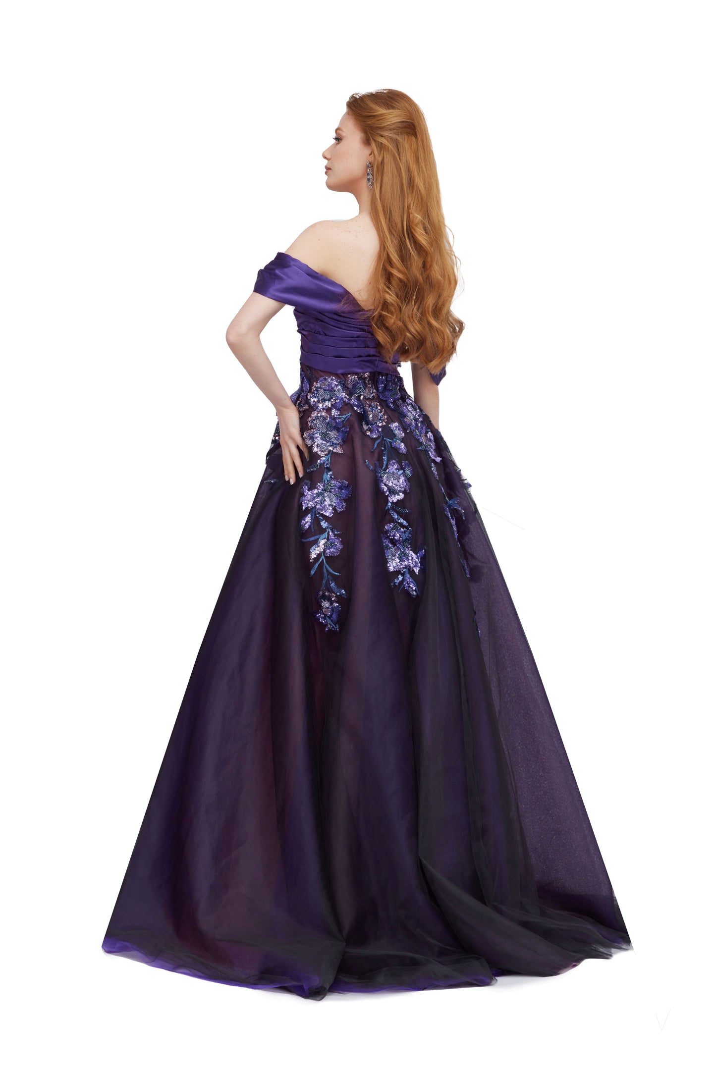 Tulle Ball Gown with Silk Top