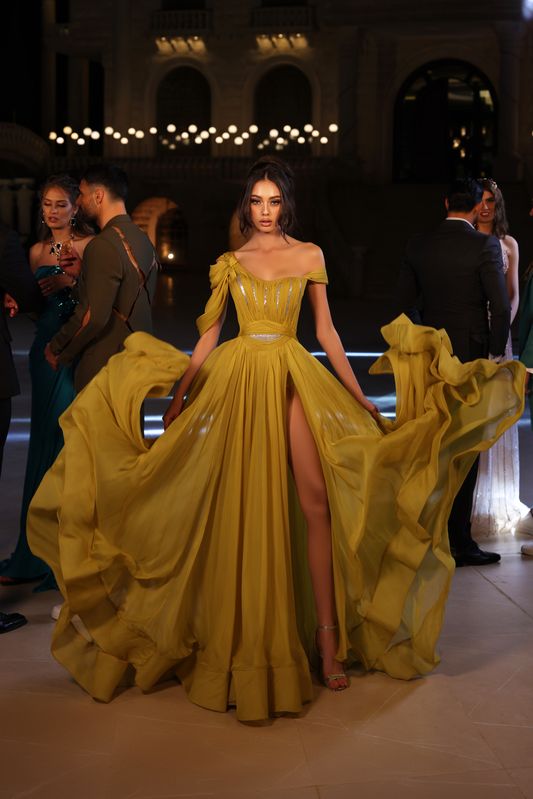 Pleated Gown