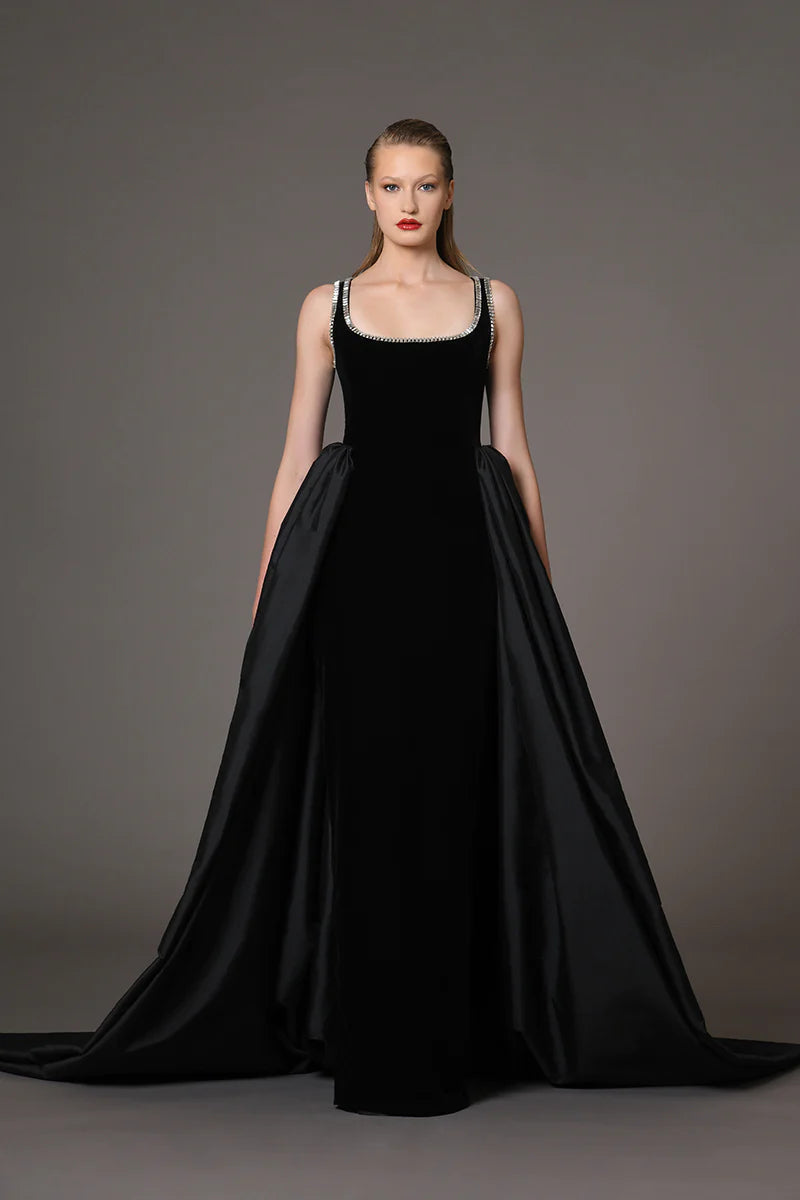 Sleeveless Overskirt Dress