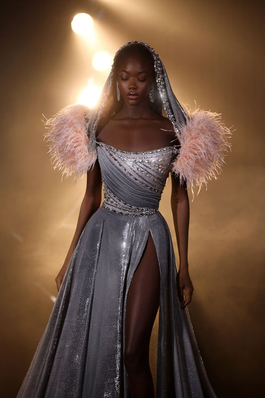 Silver Hooded Gown