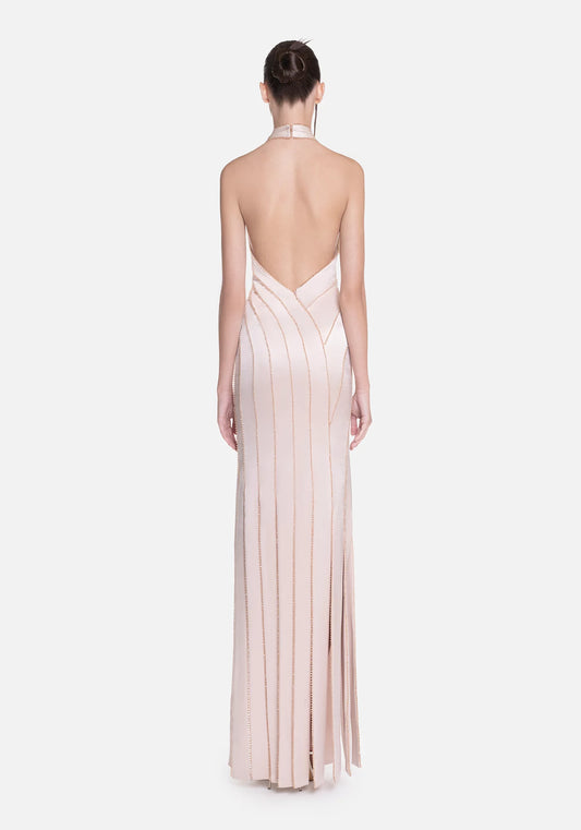 Sleeveless Halter Gown