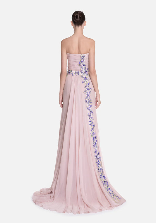Strapless Crepe Gown