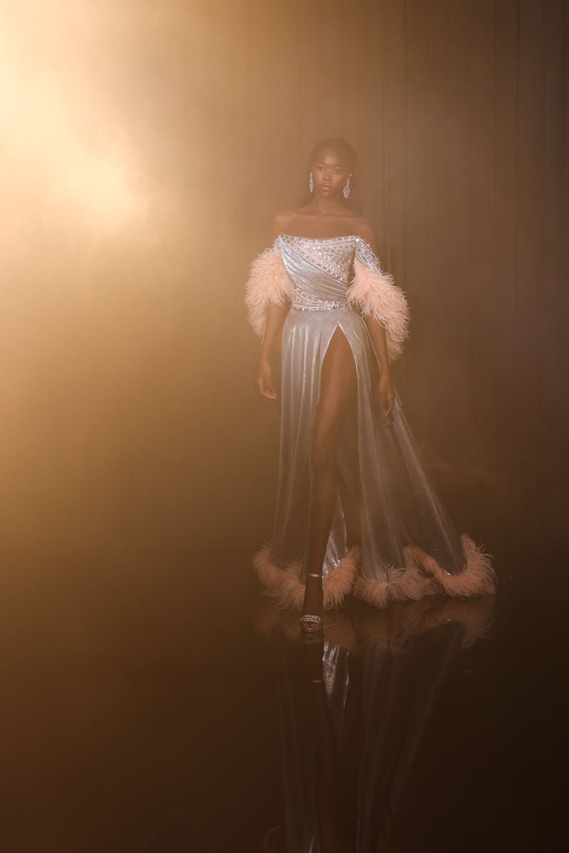 Silver Hooded Gown