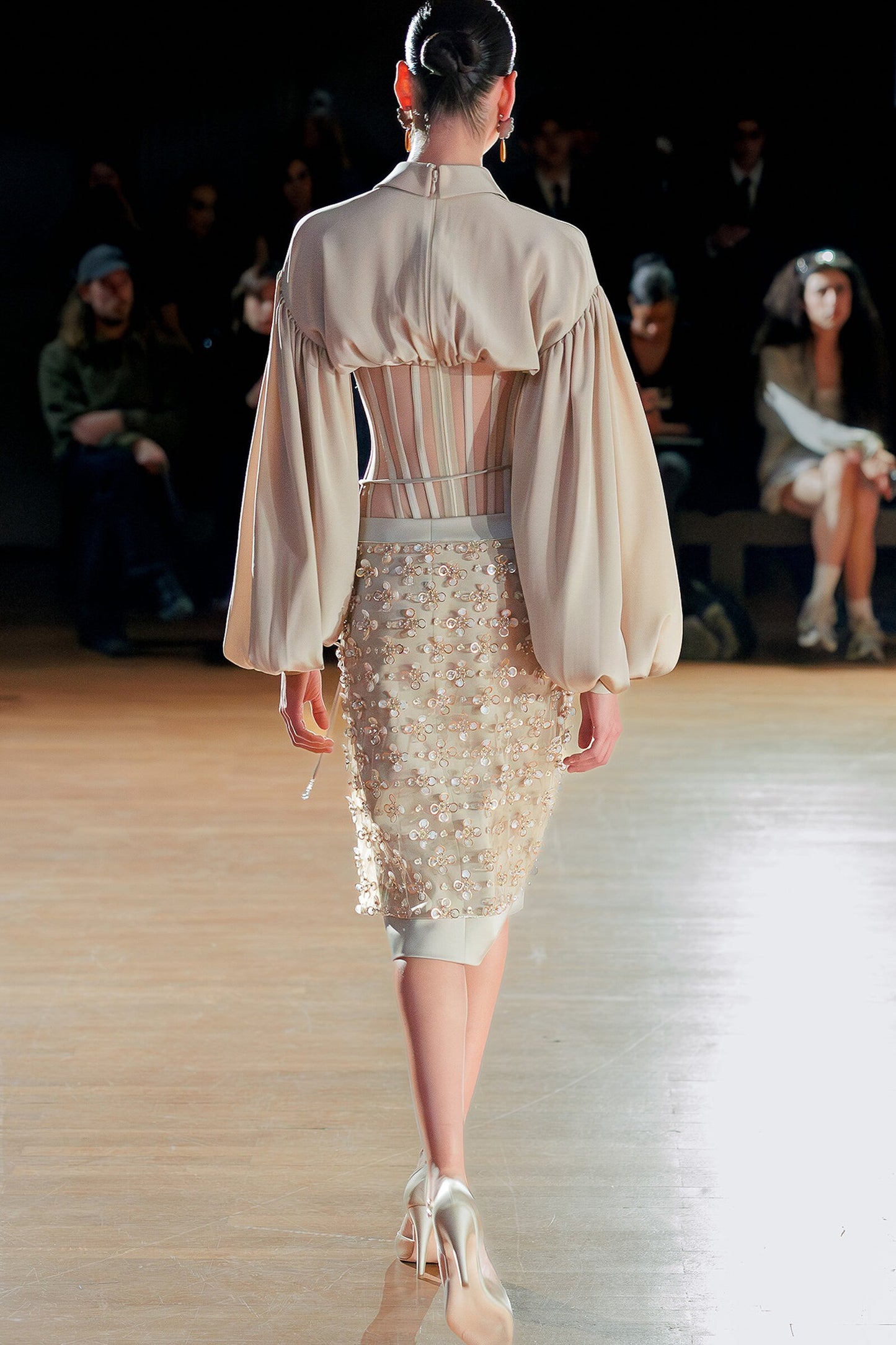 Long Sleeve Top and Midi Skirt