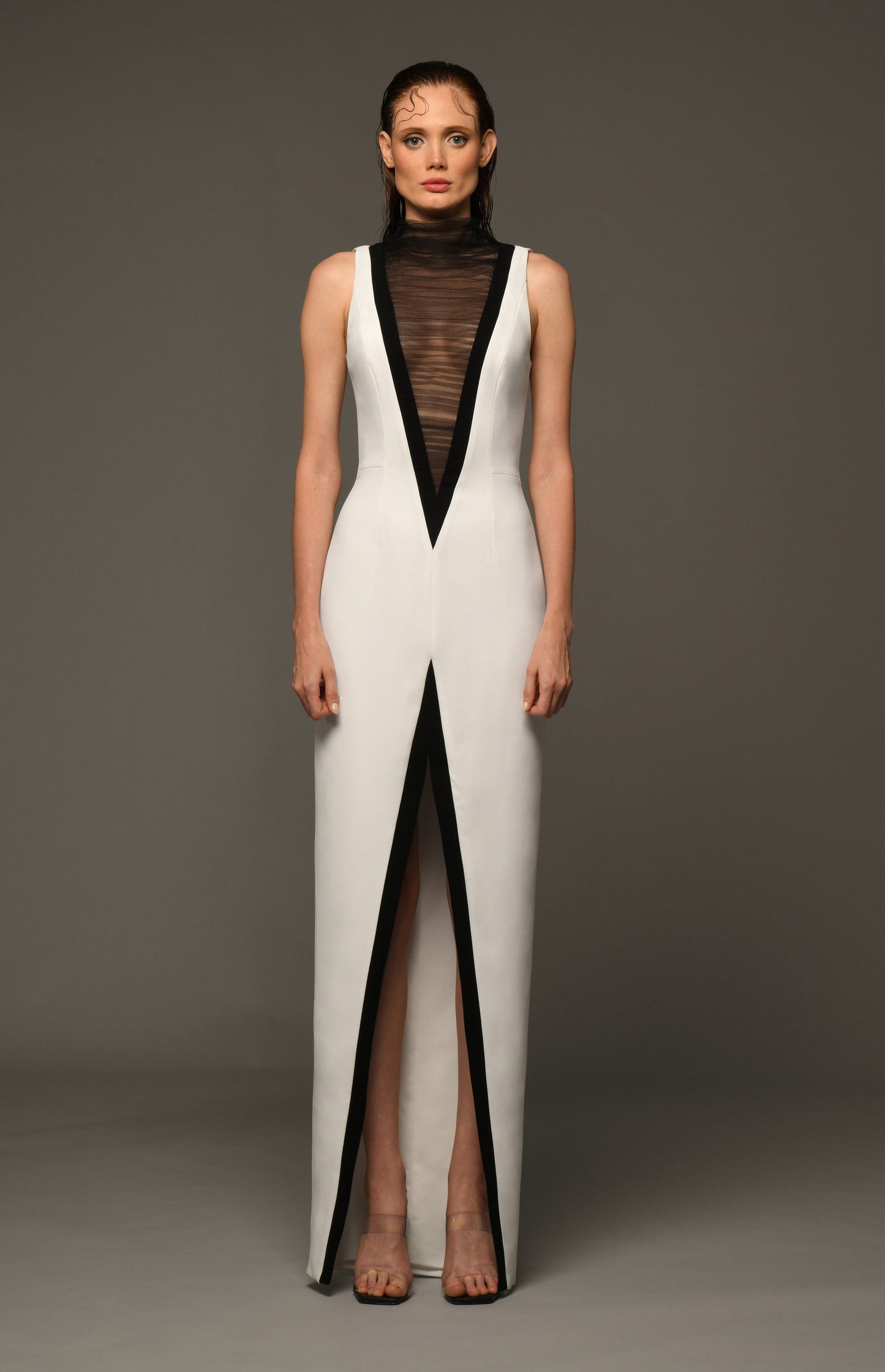 Sleeveless Crêpe Gown