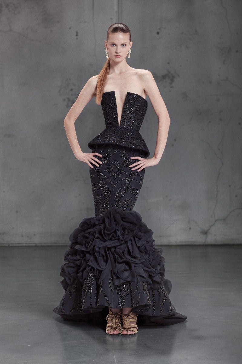 Strapless Evening Gown