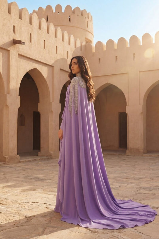 Long Cape Sleeve Kaftan