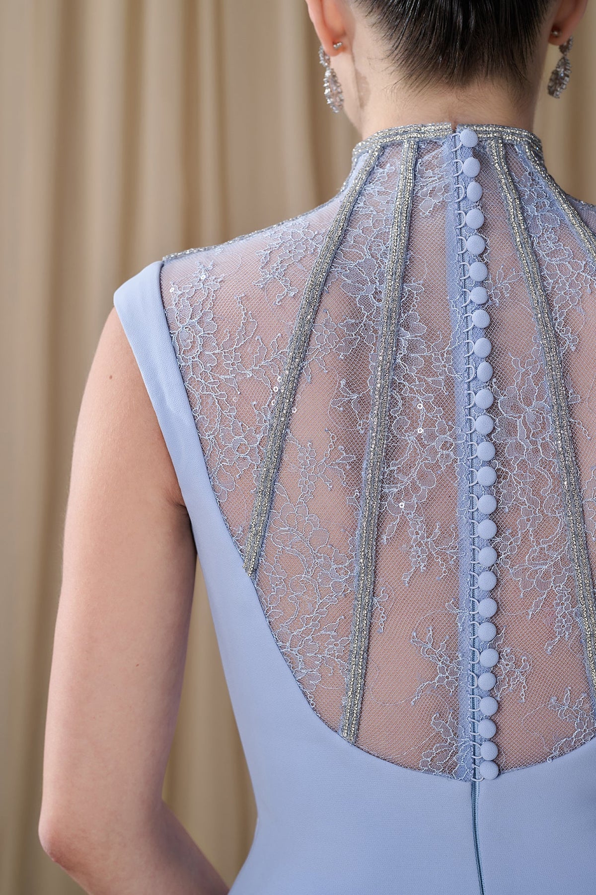 Lace Yoke Mermaid Gown