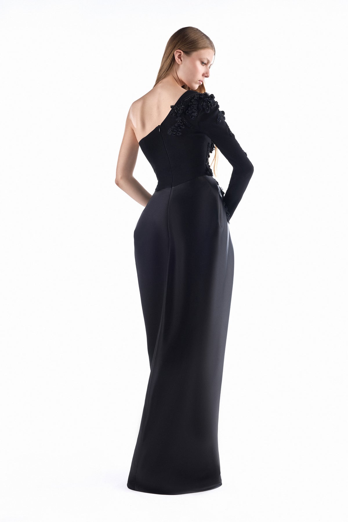 Noir Quill Envelope Gown
