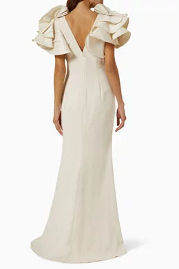 Ruffle Sleeve Gown