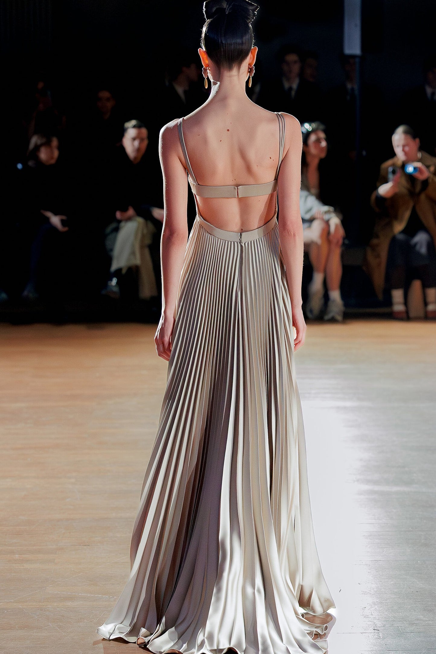 Sleeveless Pleated Maxi Dress