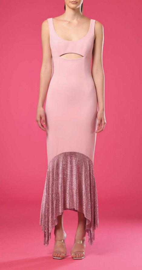 chainmail midi dress JEAN-LOUIS SABAJI Midi Dress with Chainmail