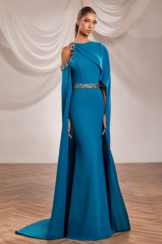 Long Cape Gown