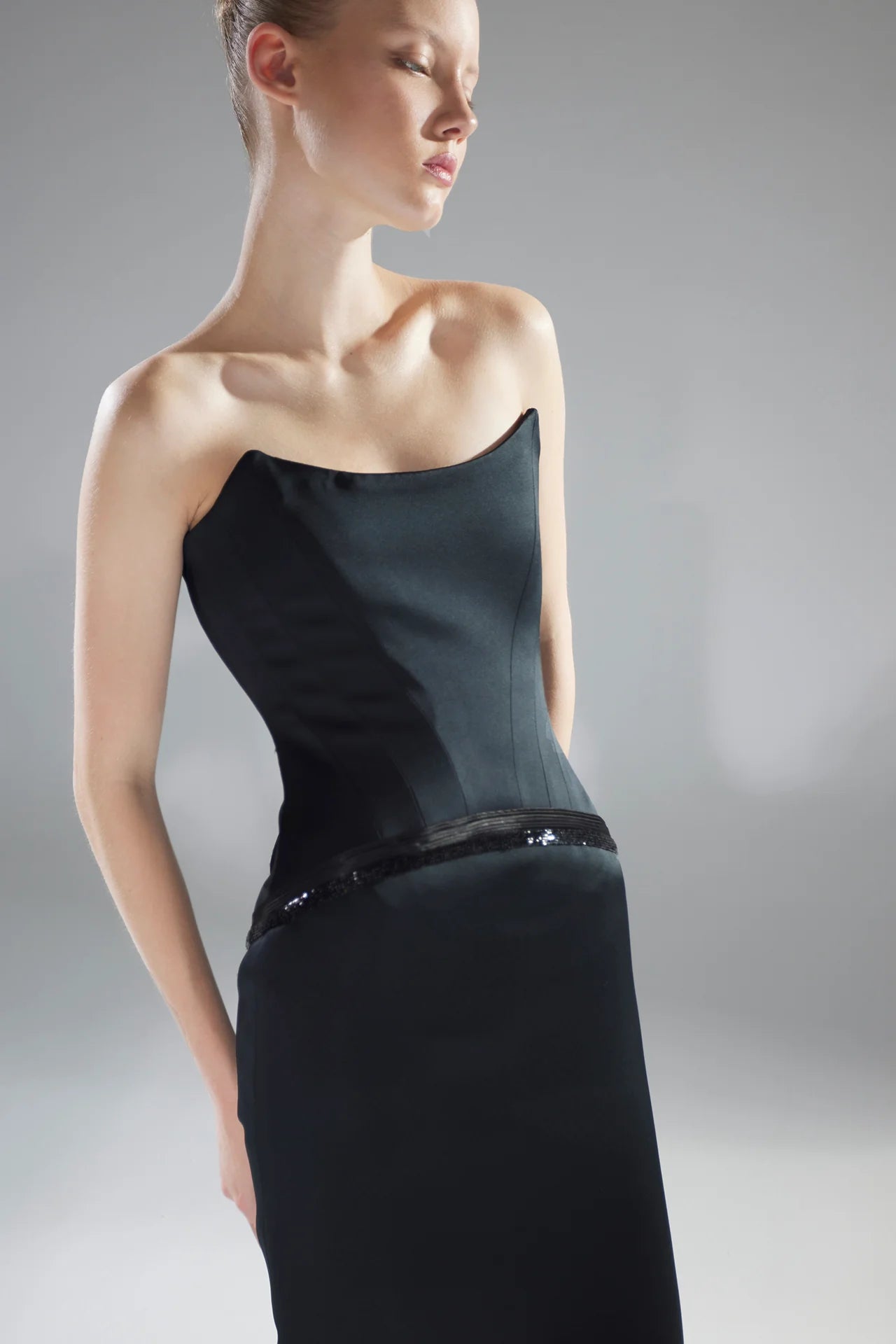 Strapless Satin Mermaid Gown