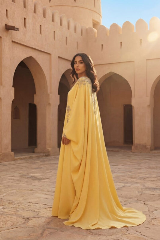 Long Cape Sleeve Kaftan