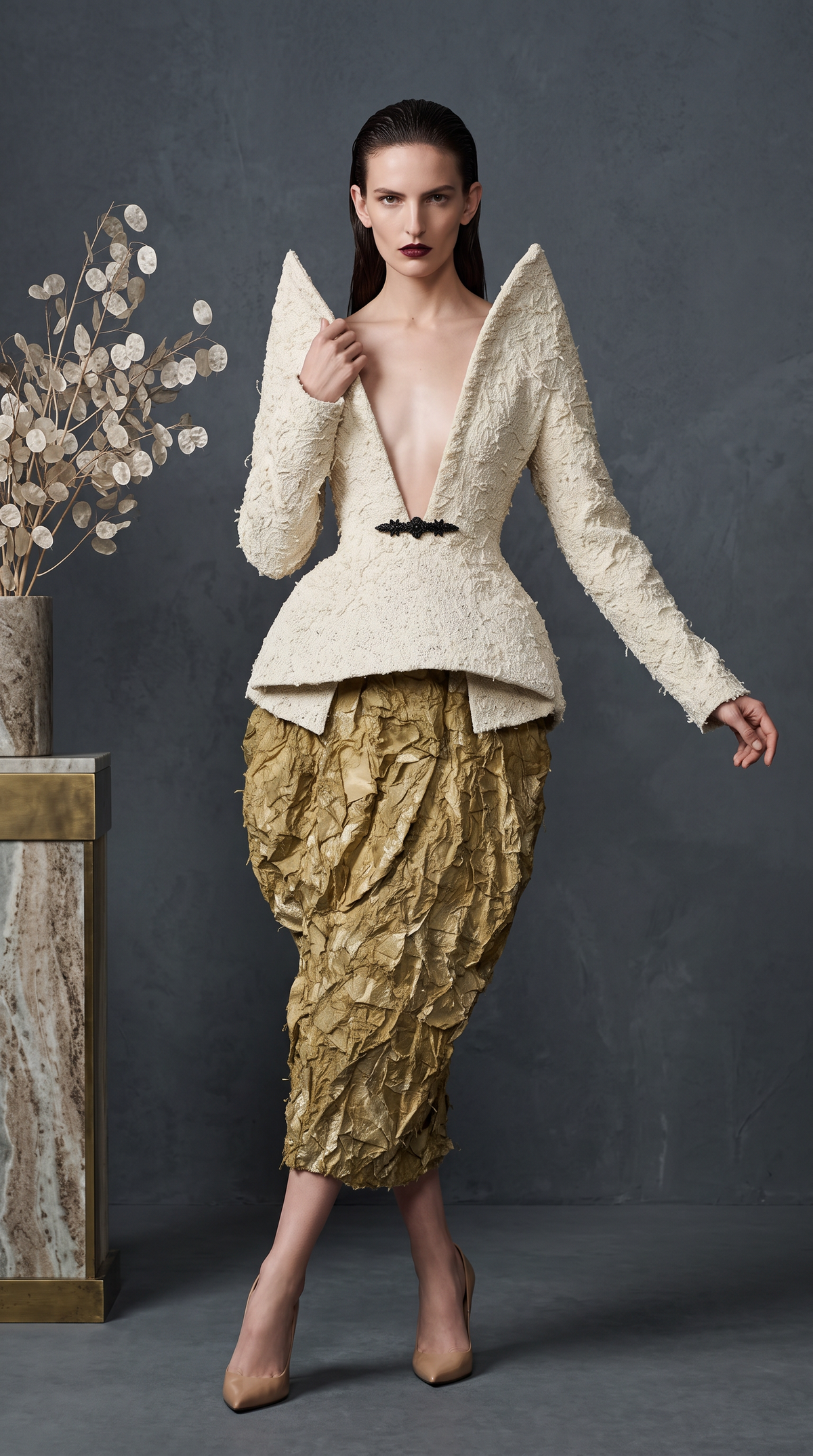 Long Sleeve V-Neck Dress
