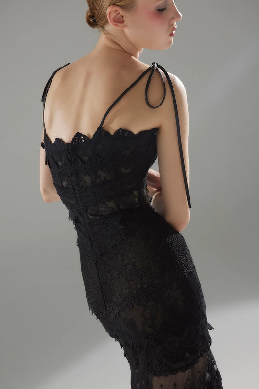 Sleeveless Lace Mermaid Gown