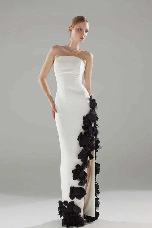 3D Floral Appliqué Gown with Matching Accessory