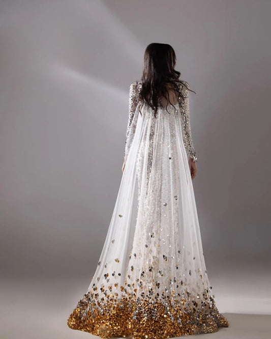 Ombré Embellished Mermaid Gown