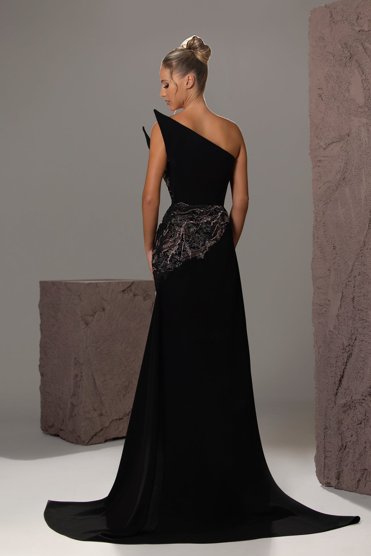 Strapless Beaded Overskirt Gown