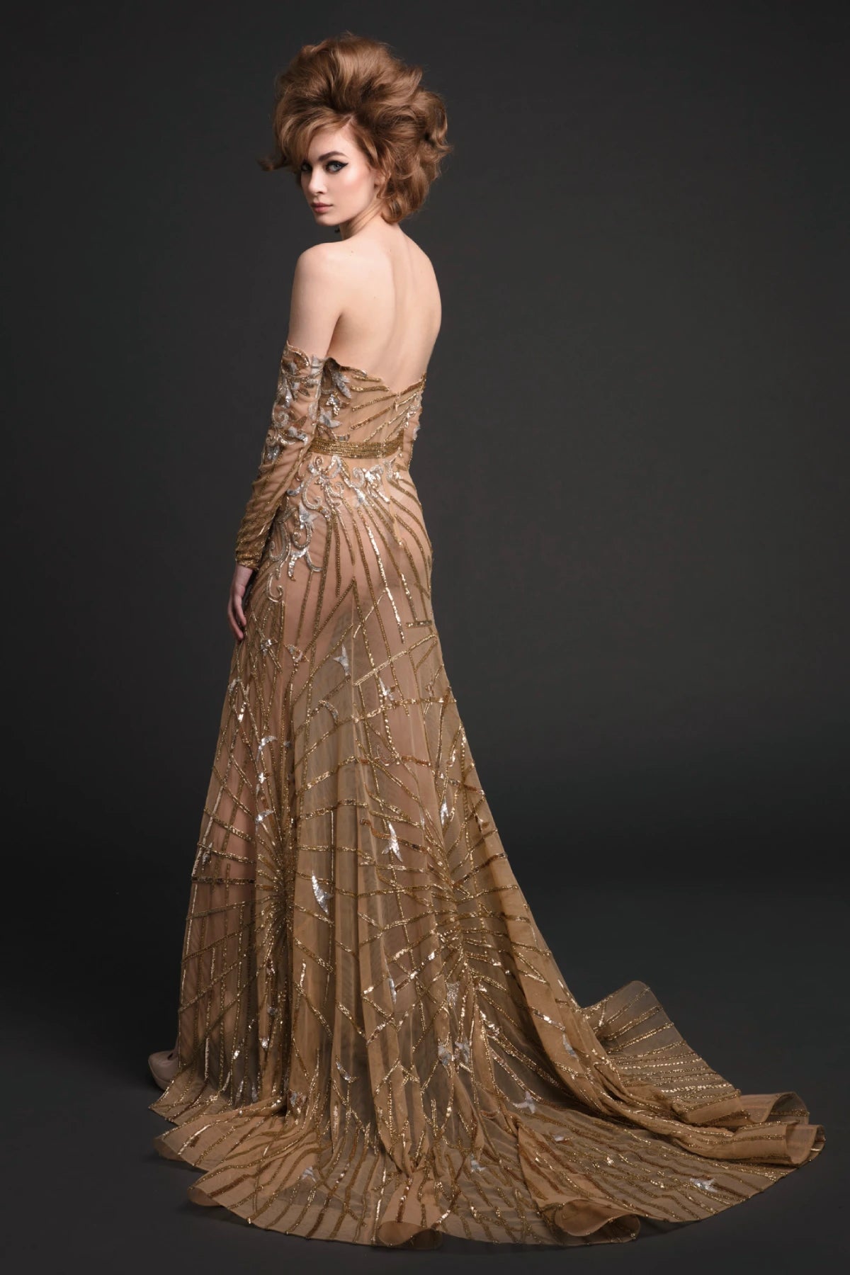 Off Shoulder Sequined Dress