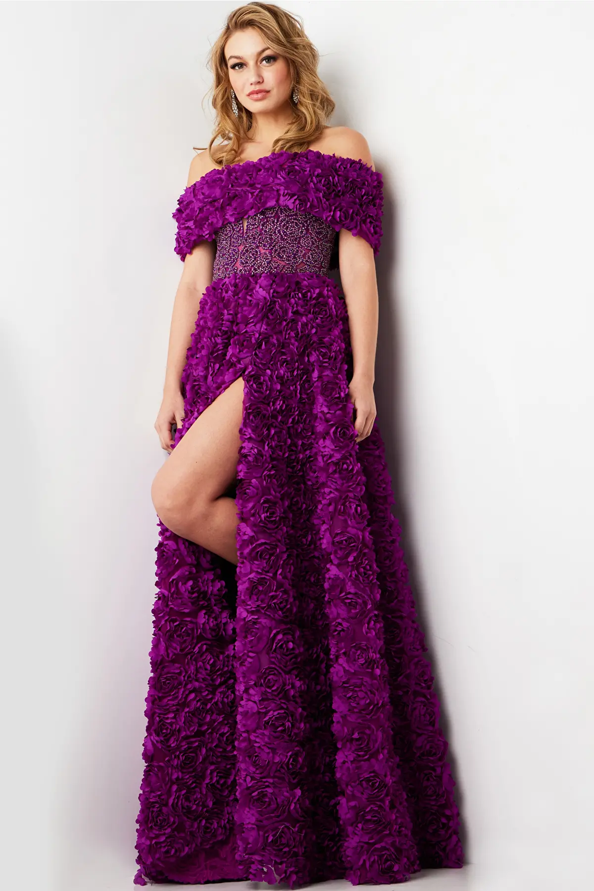 3D Embellished Bodice Gown