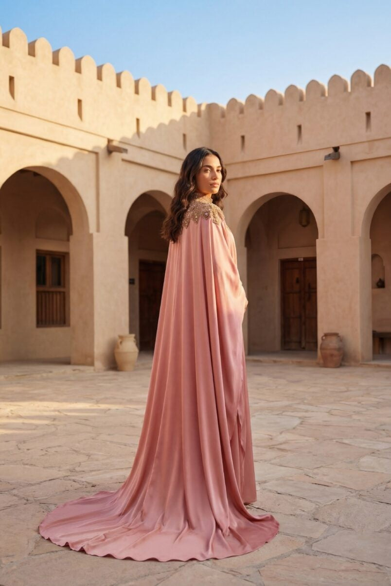 Cape Sleeve Draped Kaftan