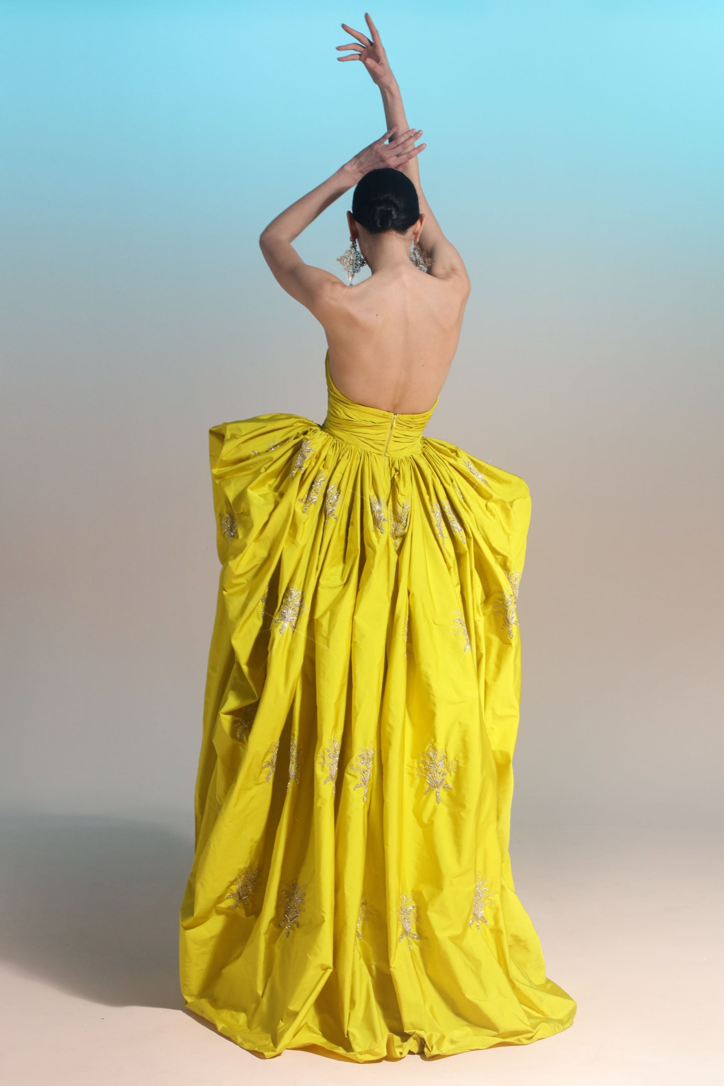 Strapless Structured Gown