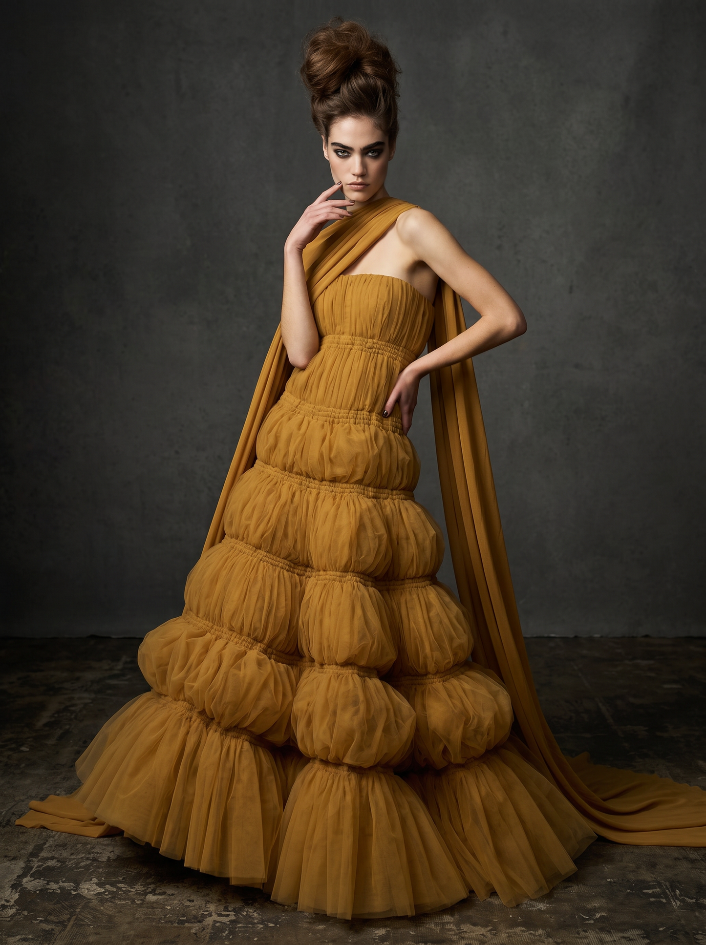 Asymmetric One-Shoulder Gown