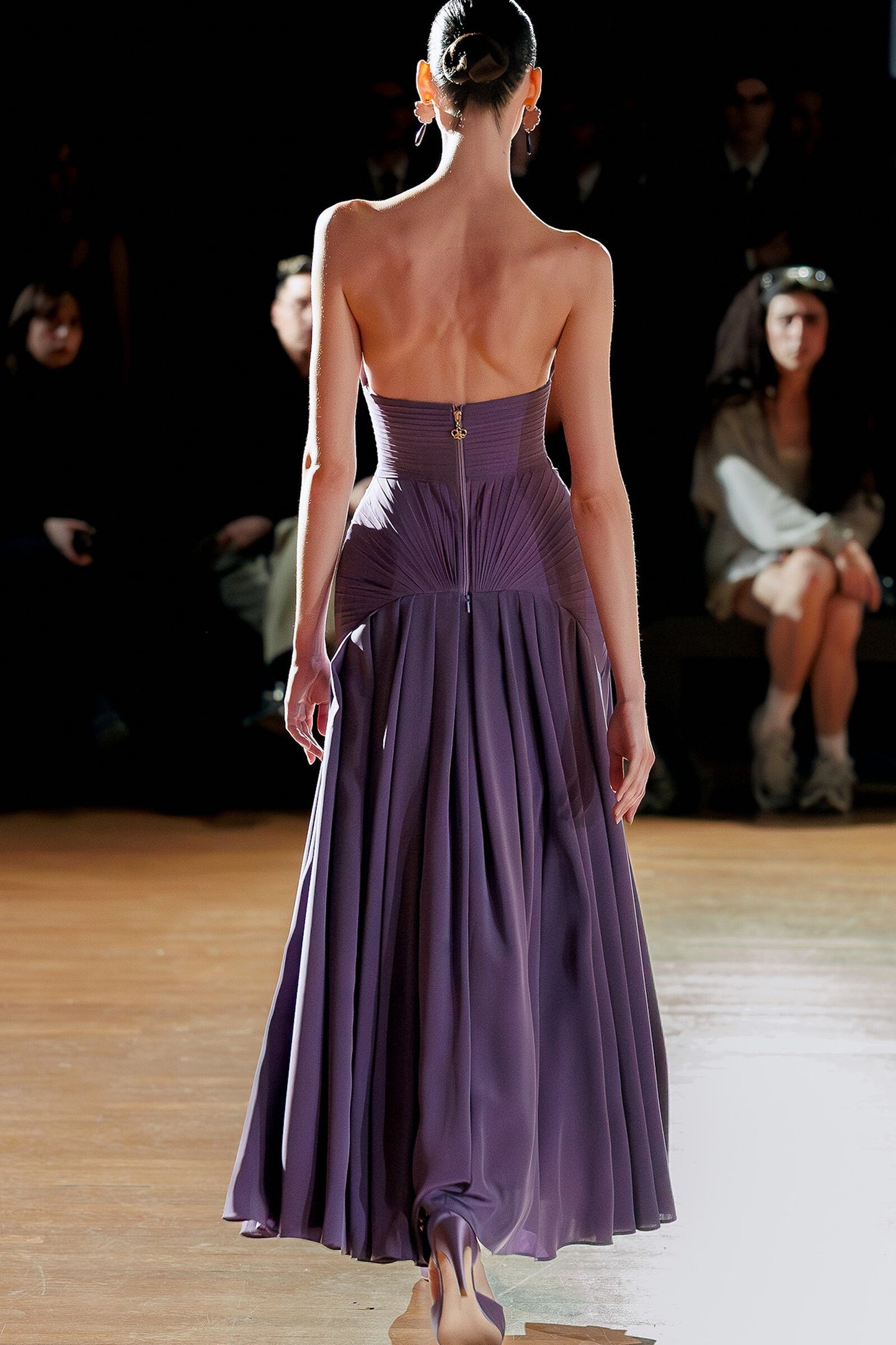 Sleeveless Pleated Maxi Dress