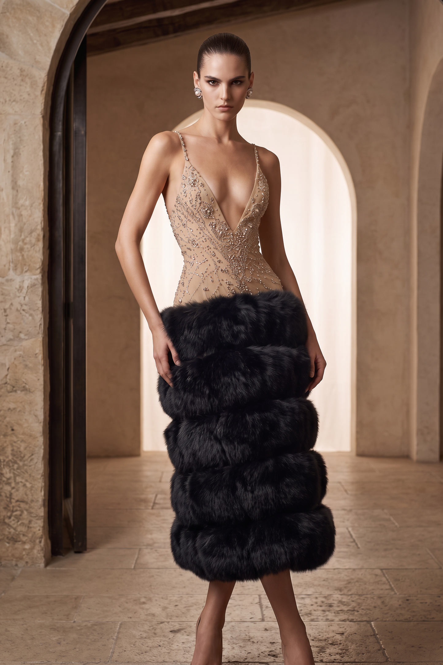 Sleeveless V-Neck Dress