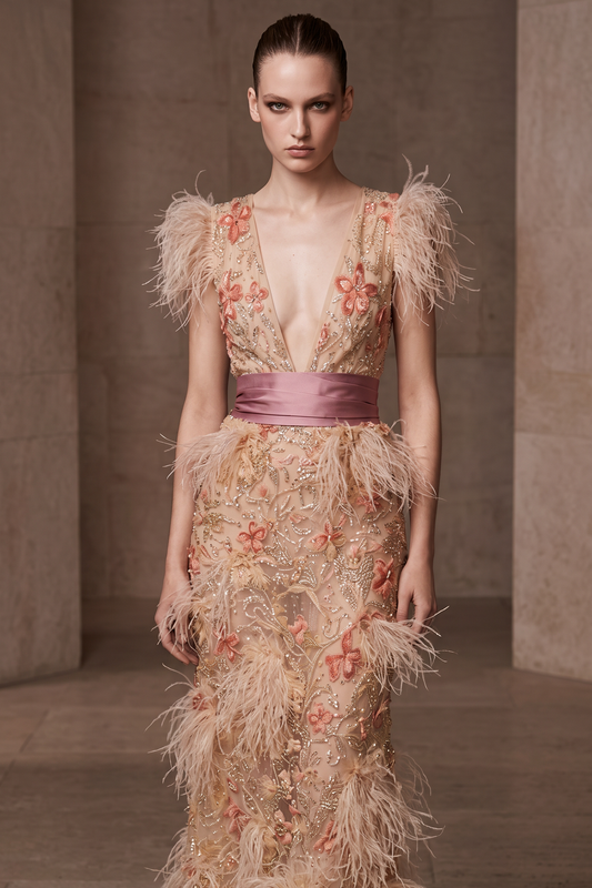 V-Neck Media Gown