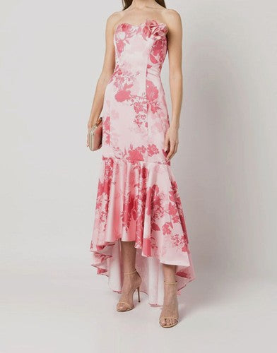 Floral Hi-Lo Midi Dress