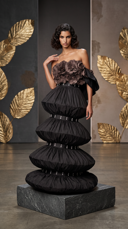 فستان ميدي متعدد الوسائط