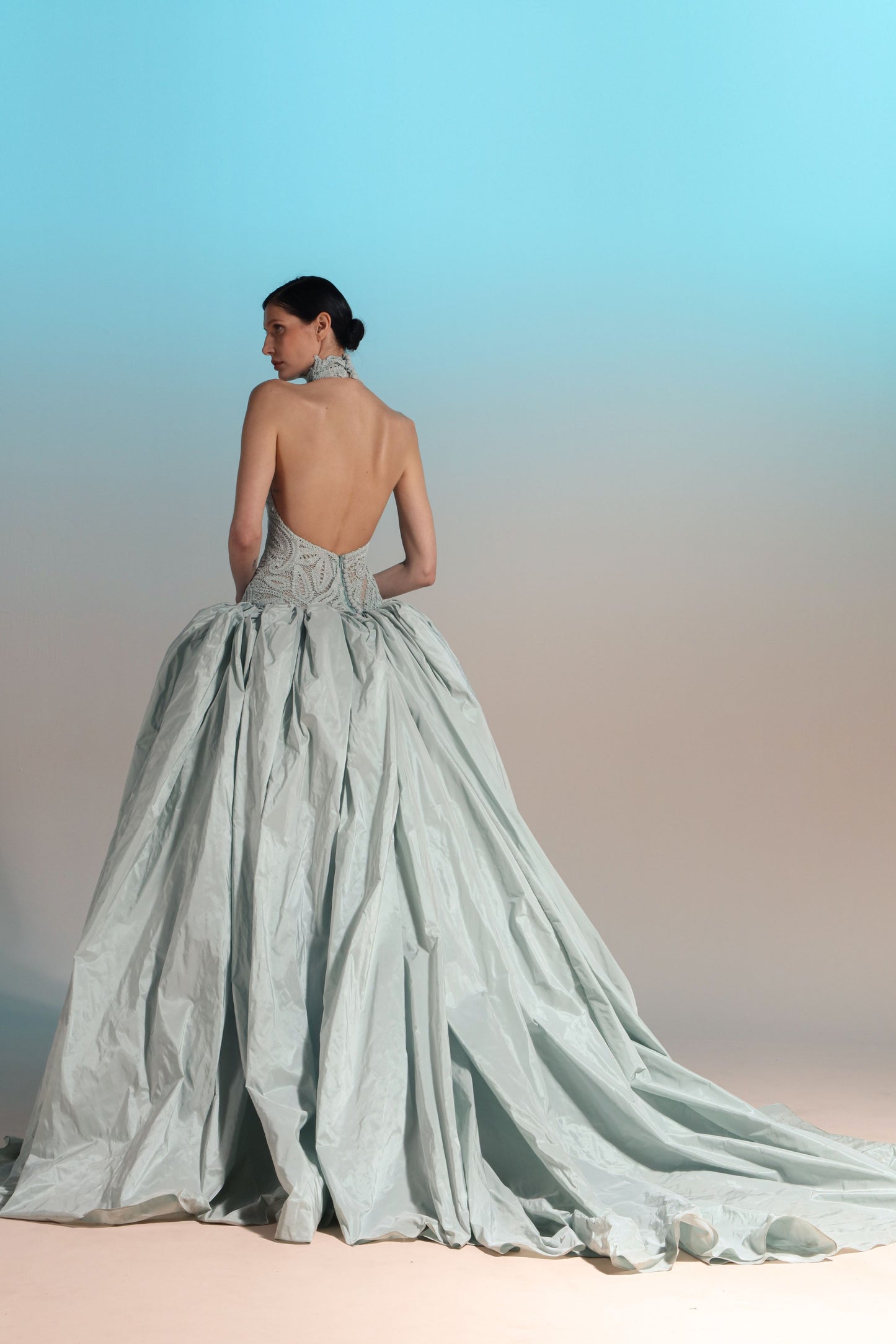 Halter-Neck Ball Gown
