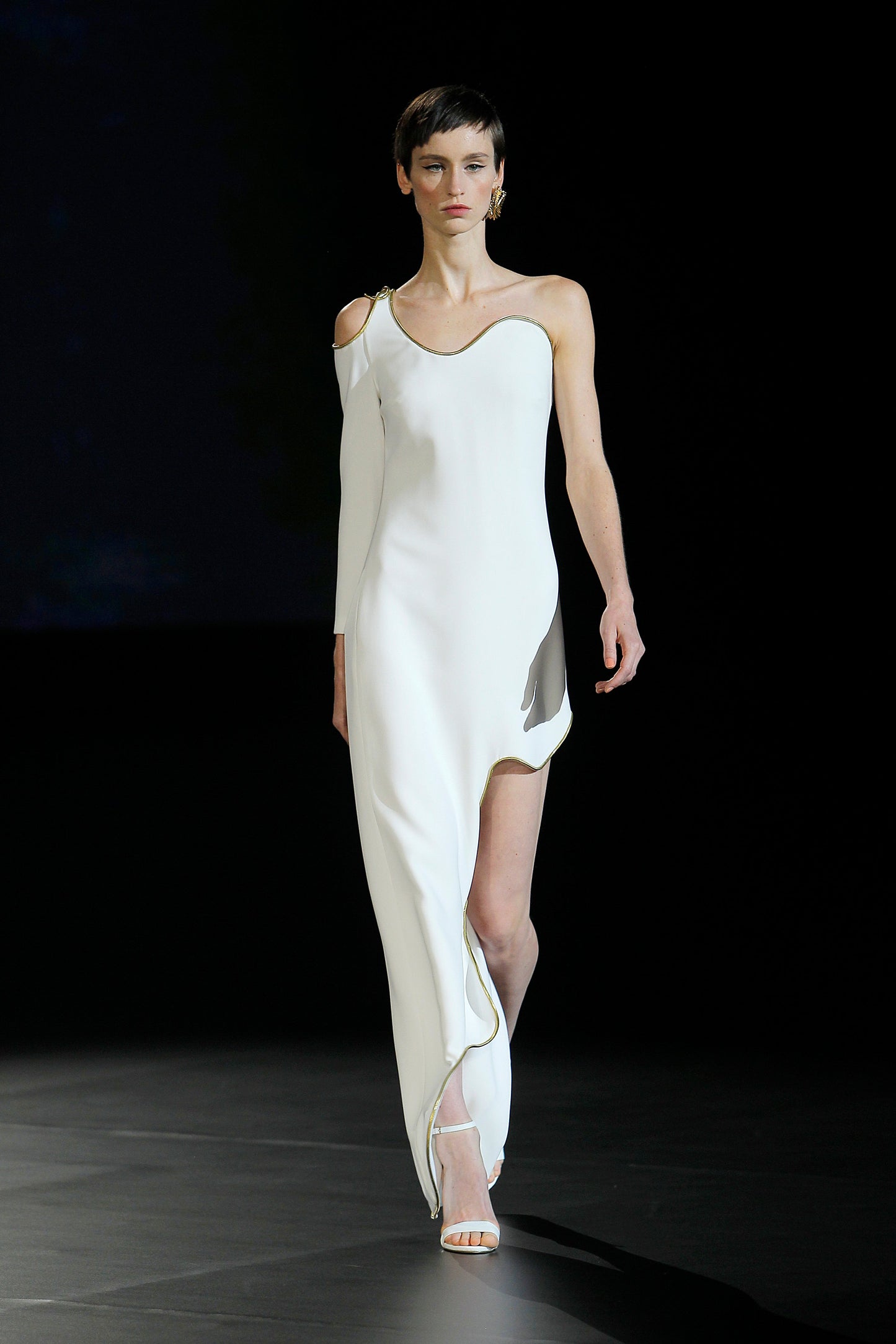 Capralba Long Sleeve Cold Shoulder Gown