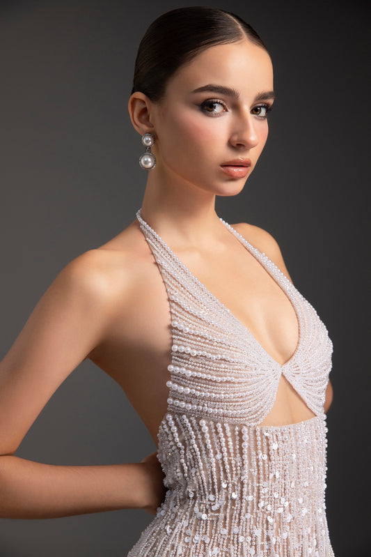 Pearl Cascade Gown