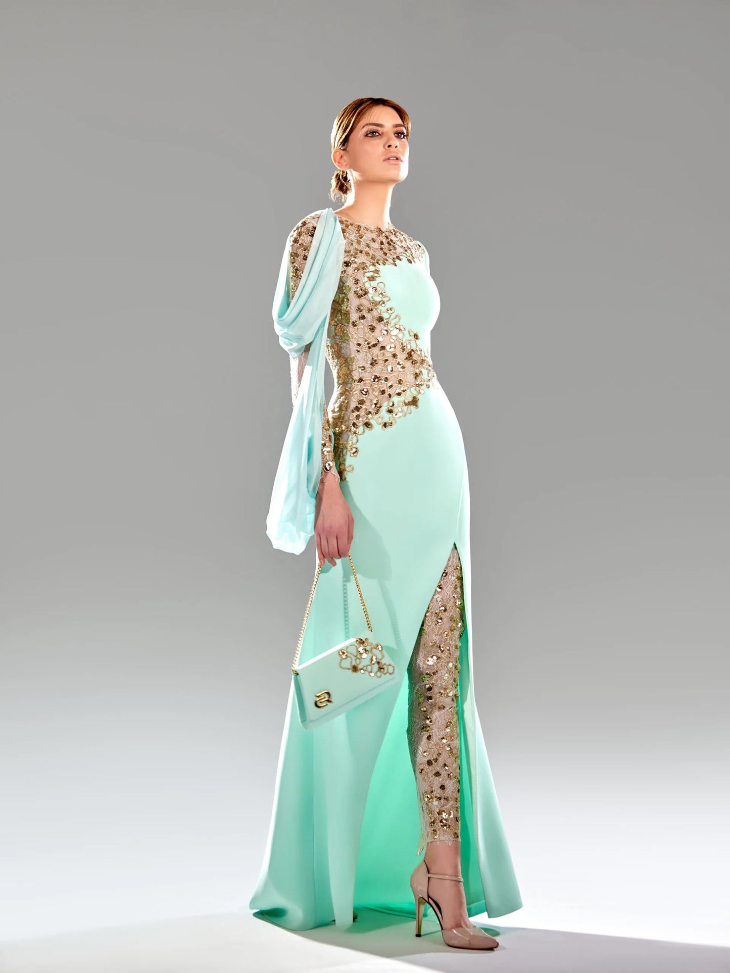 Embroidered Detail Gown