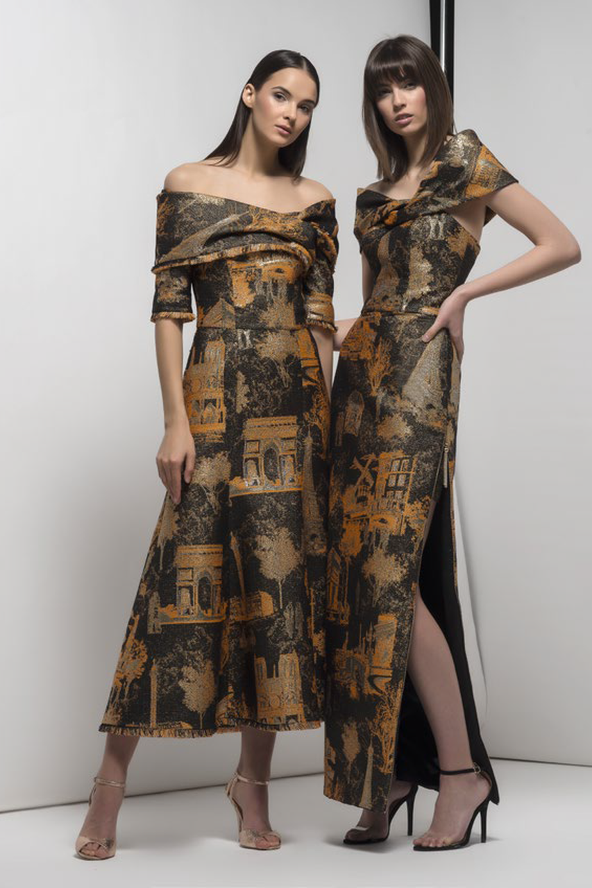 R-Off Shoulder Enfield Gown