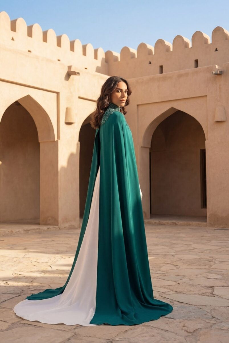 Cape Sleeve Beaded Kaftan