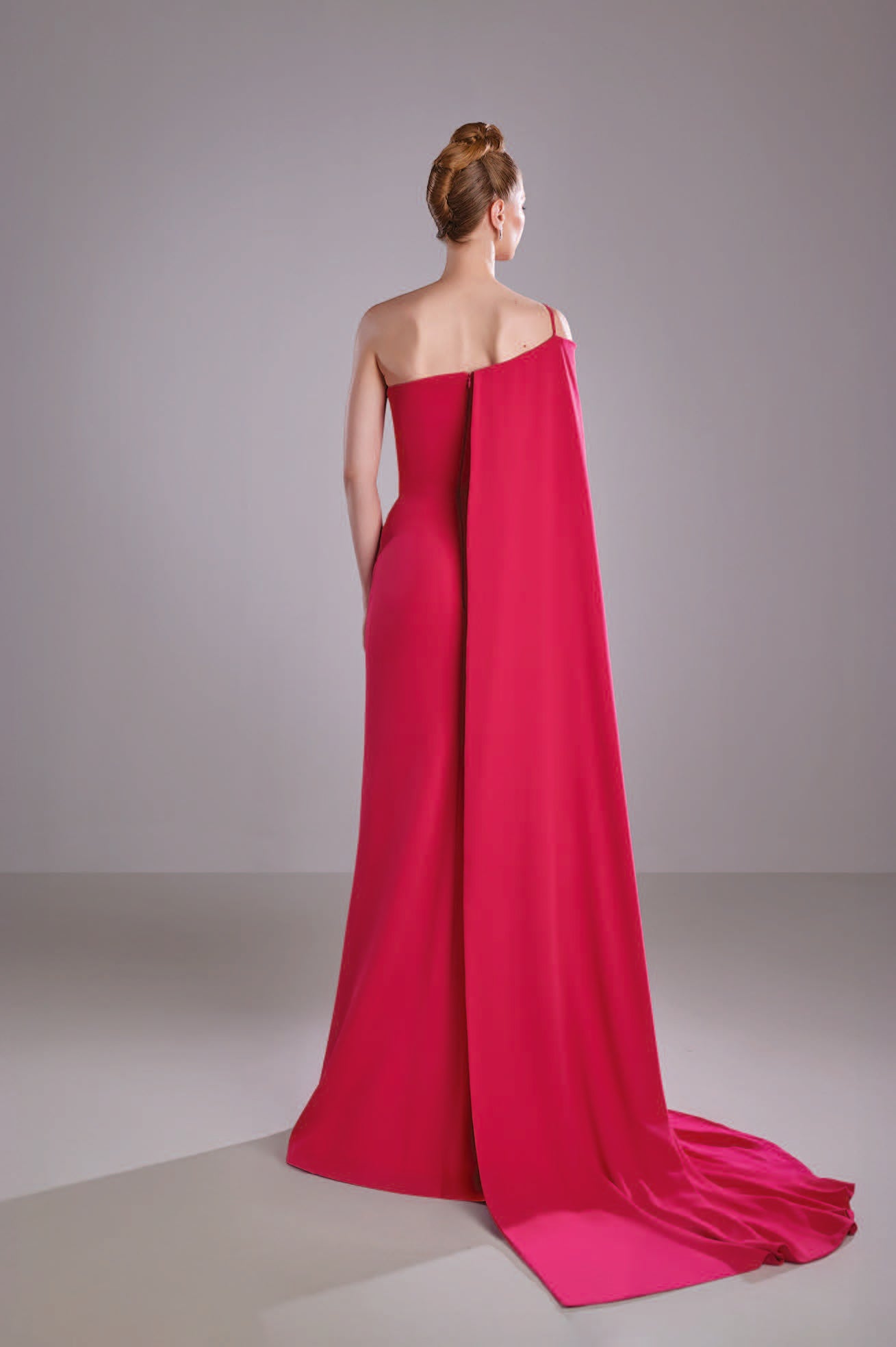 Crepe Dress with Embroidered Bodice