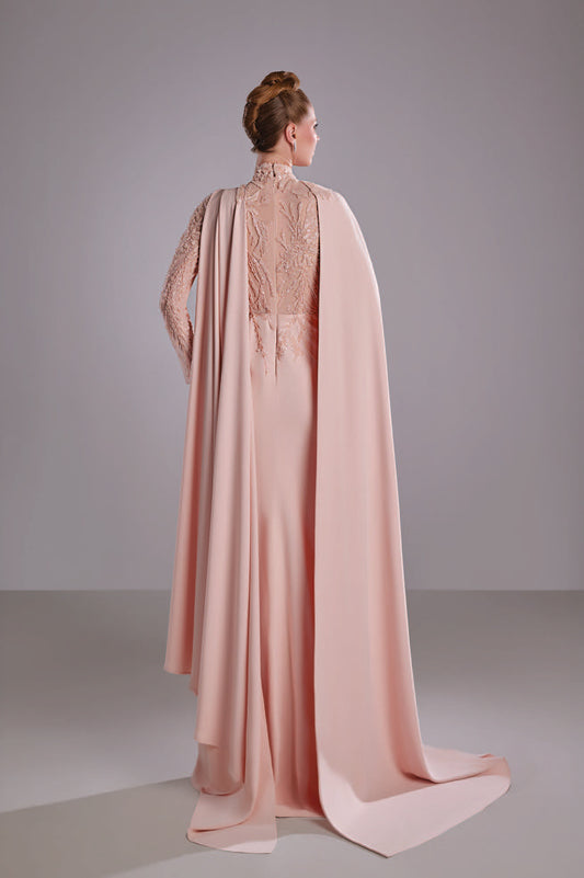 Beaded Crepe Dress