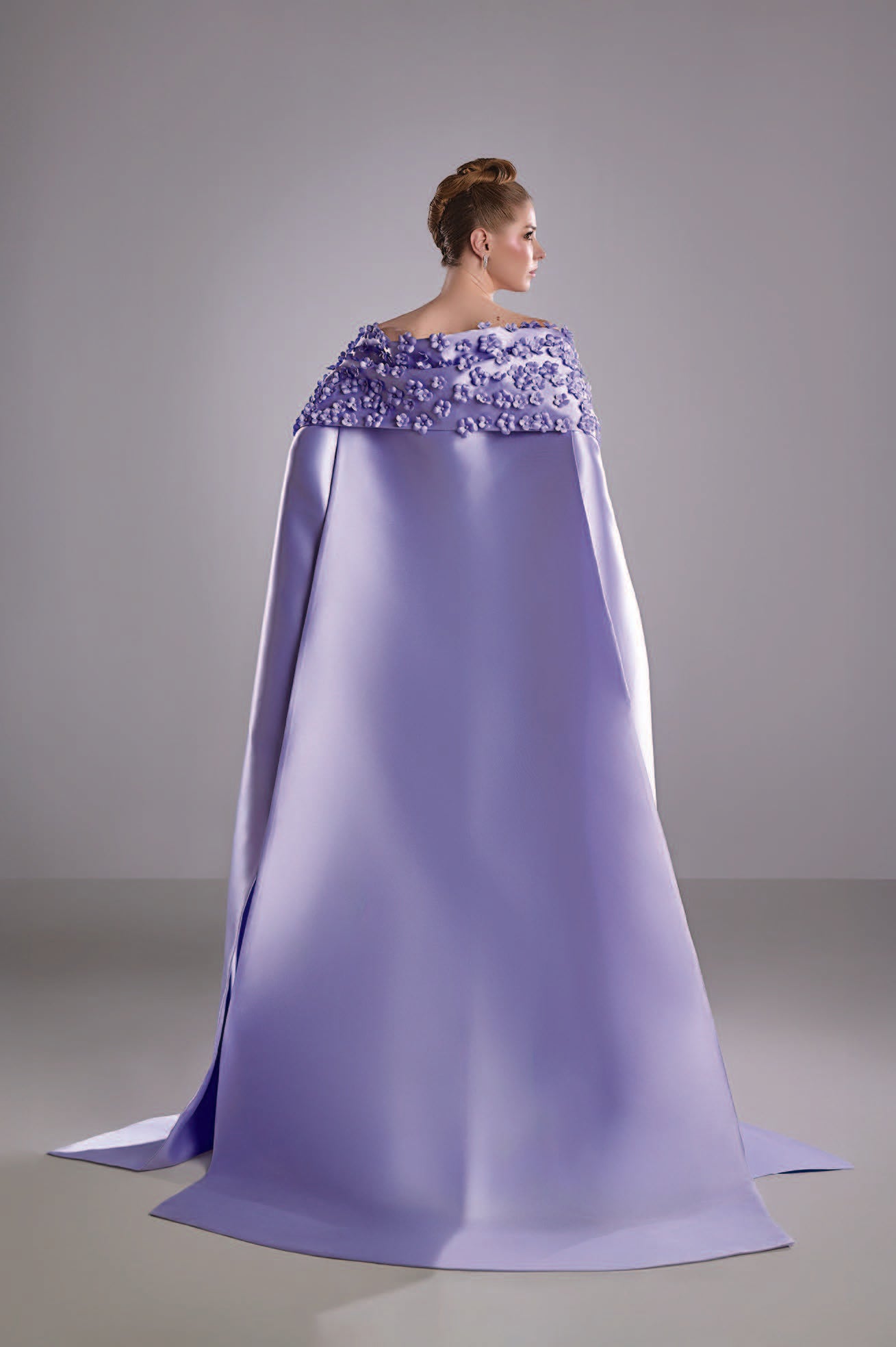 Mikado Dress with 3D Flowers